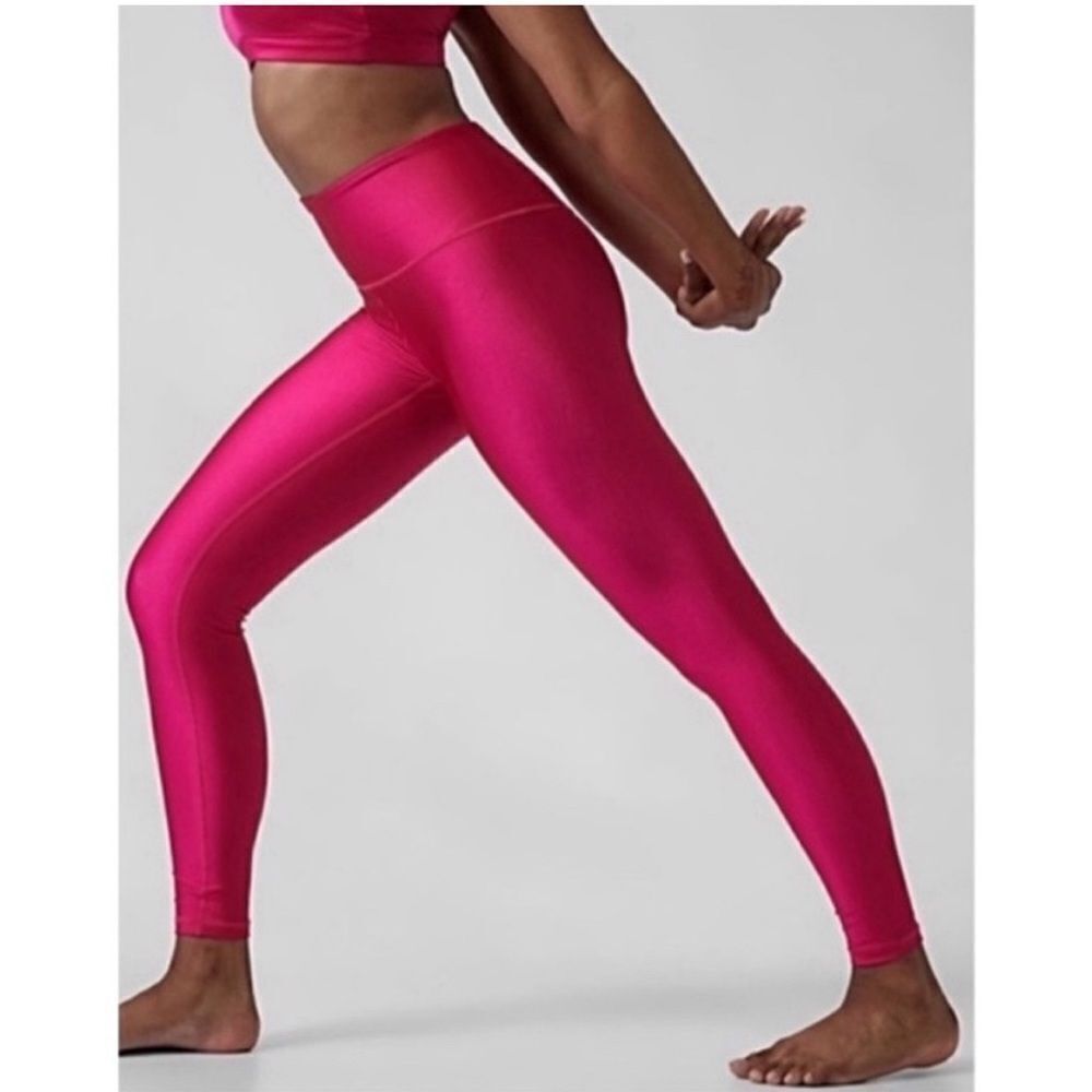 Athleta Elation Shine Tight Legging Cyclamen Hot Fuchsia Pink- Size 0 XXS